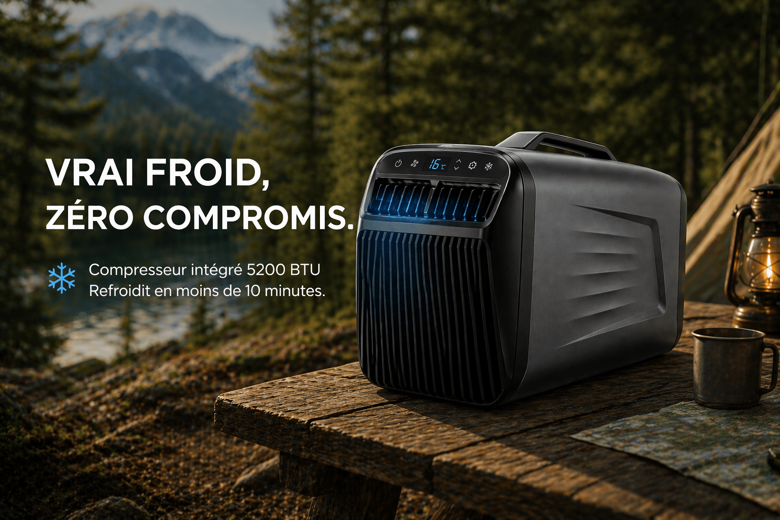 Climatiseur Portable Camping - Car – Froid & Chaud 5200 BTU - Campix